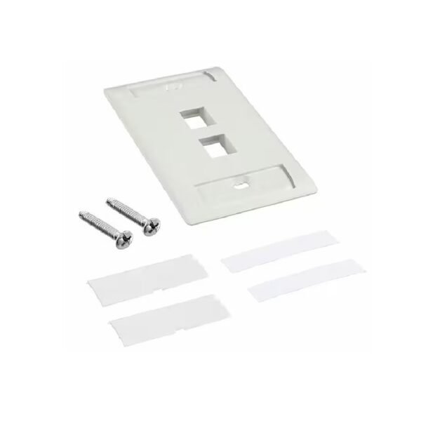 face plate rj45 de red 2 puertos