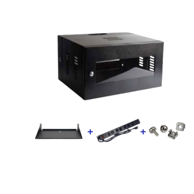 Gabinete 4RU + 1 Bandeja 1RU + 1 Power Rack + 4 Pernos M6