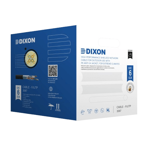 Rollo de Cable F/UTP Dixon Cat6 Exteriores CCA Negro 3067