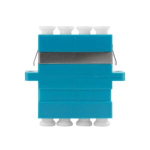 Acoplador Fibra Óptica LC Quad Monomodo Azul OPFIBRA ADLCU-QD-SM