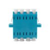 Acoplador Fibra Óptica LC Quad Monomodo Azul OPFIBRA ADLCU-QD-SM