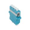 Acoplador Fibra Óptica LC Quad Monomodo Azul OPFIBRA ADLCU-QD-SM
