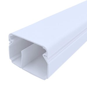 Canaleta de Superficie PVC 60x40mm con División Interna - LT USA (2 Metros)