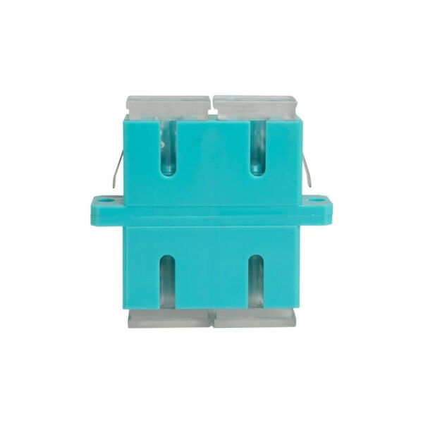Acoplador Fibra Óptica SC Duplex Multimodo OM3 Aqua - OPFIBRA