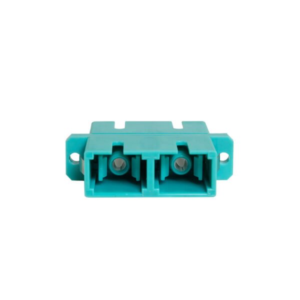 Acoplador Fibra Óptica SC Duplex Multimodo OM3 Aqua - OPFIBRA