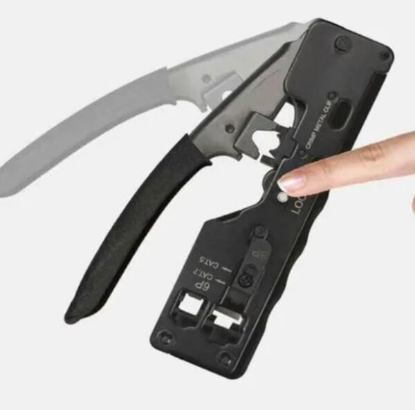 Crimpadora Pasante Profesional de Metal Pass Through para RJ12 y RJ45 Oem HT-7088